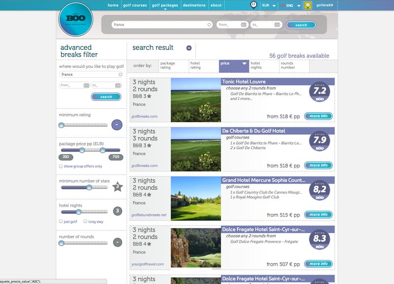 GolfBoo Packages