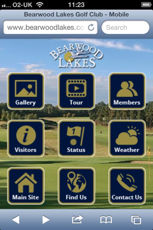 Bearwood Lakes Golf Club mobile website