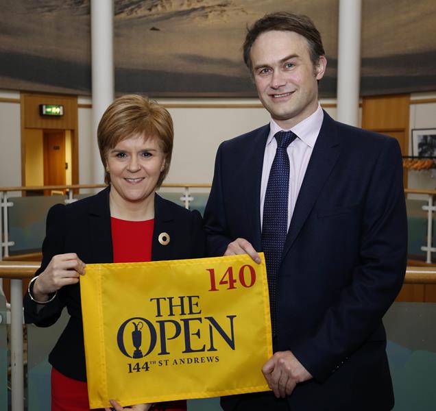 First Minister Nicola Sturgeon and Johnnie Cole-Hamilton, The R&A's Executive Director - Championships