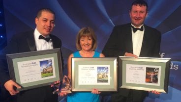 Gleneagles winning team at Scottish Golf Tourism Awards 2017