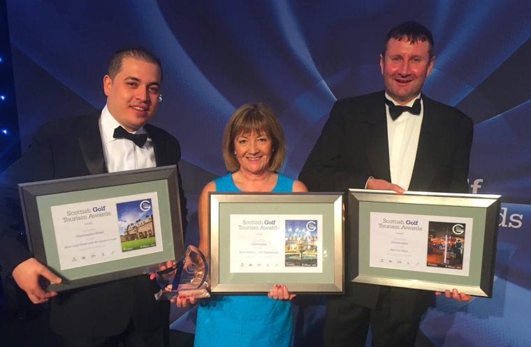 Gleneagles winning team at Scottish Golf Tourism Awards 2017