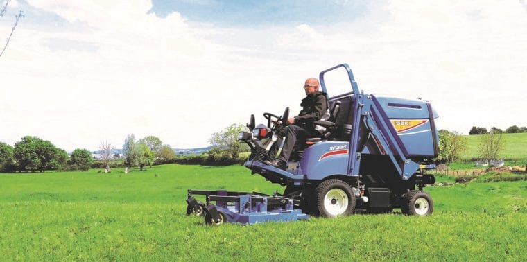 Iseki SF325 cut and collect out front mower