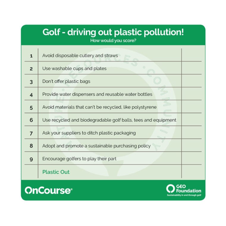 Sustainability - Golf-driving out plastic pollution