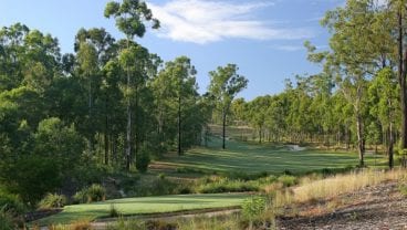 Brookwater Golf & Country Club - The tree lined 18th hole offers a thrilling conclusion