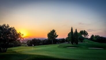 Golf International Pont Royal-sunset on the golf course