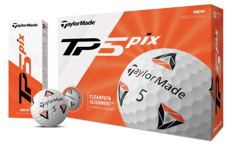 TaylorMade TP5 pix golf ball by Rickie Fowler packshot