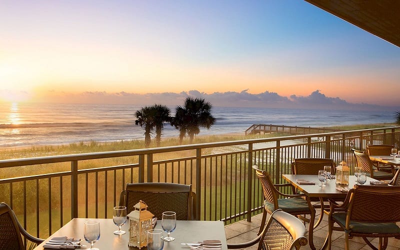 The Club at Hammock Beach at sunset with a superb view of the ocean