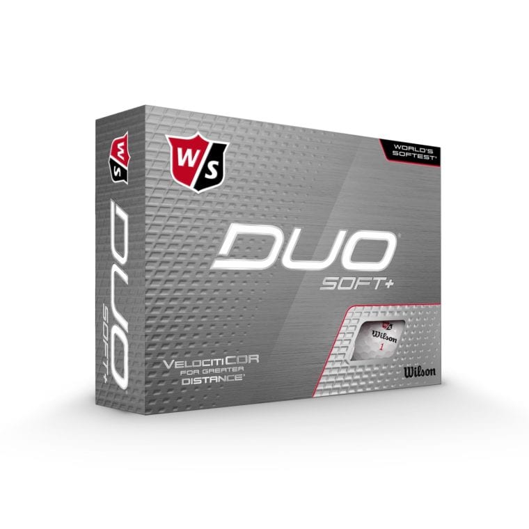Wilson DUO Soft+ golf balls in a package