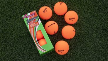 Srixon Soft Feel BRITE golf balls in brite orange color