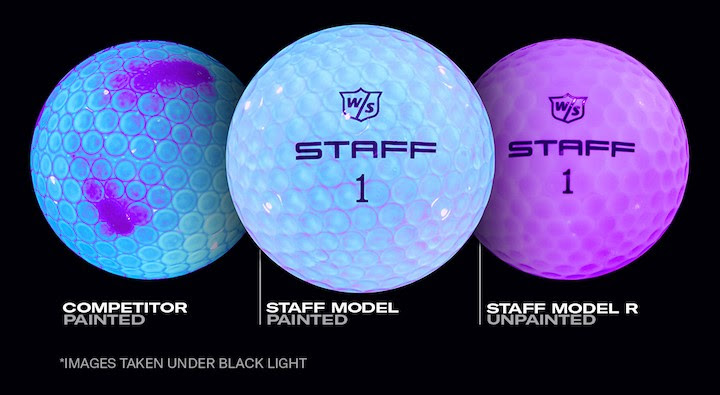 Wilson Staff Model R golf balls in special light