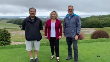 Isle of Purbeck Golf Club Owners David Suruki and Kathy Tatar and Tim Lobb-resized