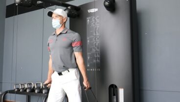 Technogym x Troon Abu Dhabi with a golfer