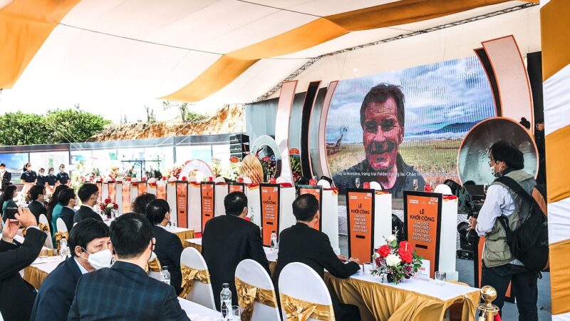 Sir Nick Faldo celebrates Silk Path Dong Trieu Golf Course groundbreaking remotely