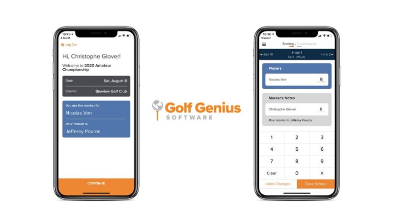Golf Genius Software Digital Scorecard tournament management