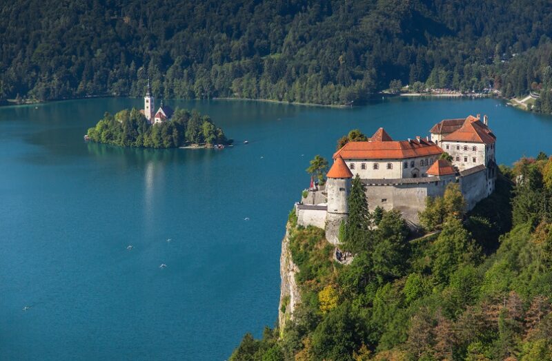 Royal Bled and the nearby Bled Castle and Island