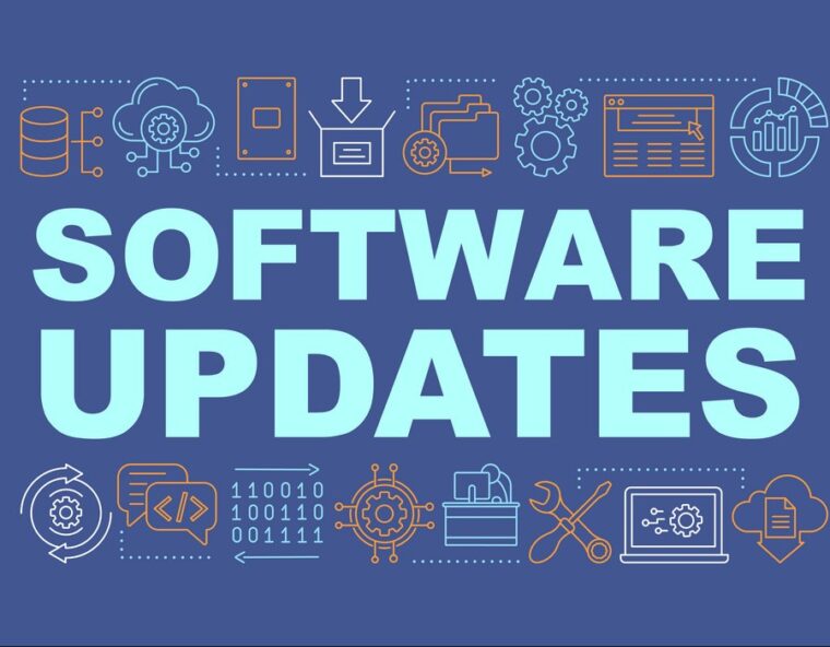 Software updates word concepts banner