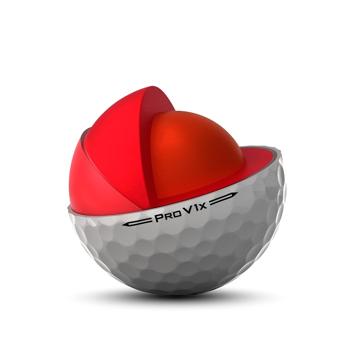 2023 Titleist Pro V1x golf ball White_Core_Cutaway