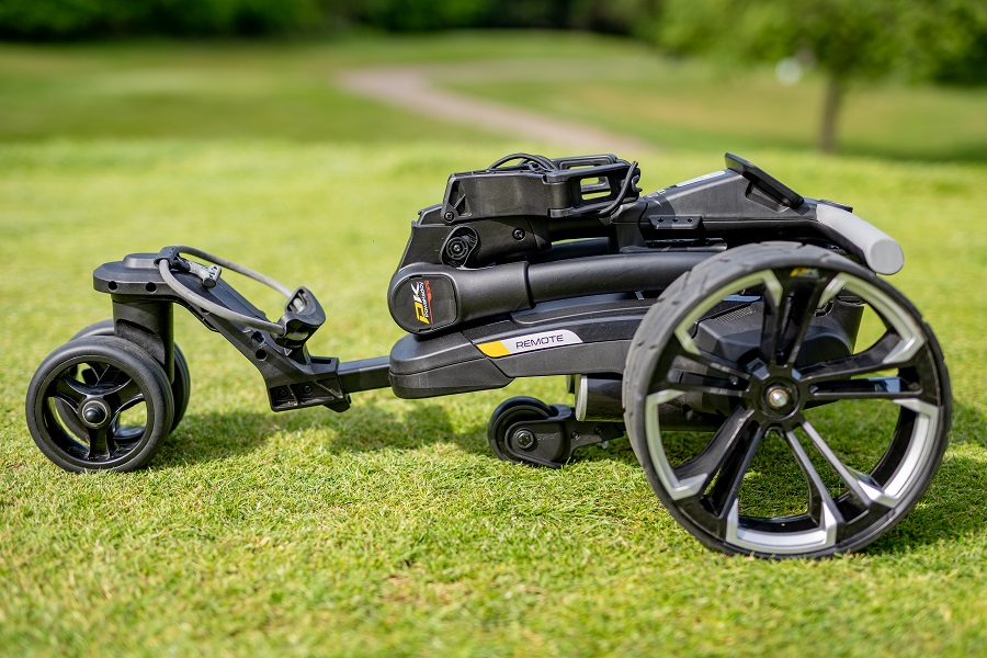 PowaKaddy RX1 GPS electric trolley after a game