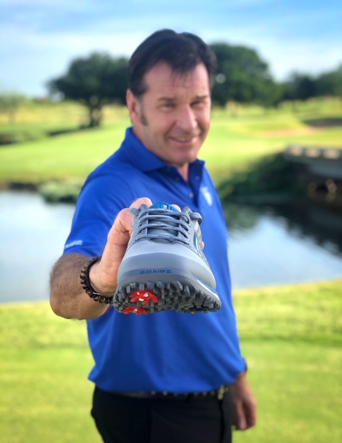 Sqairz golf shoes repspark golf retailing Nick Faldo