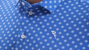 Chervo Spring-Summer 2023 Collection blue shirt close look